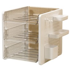 맙소샵 사무실 데스크 정리 수납함 27.5 x 33 x 31.4 cm BRP2759, 3단, 1개