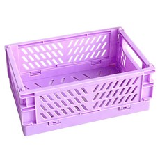 맙소샵 데스크탑 가정용 접이식 잡화 수납 폴딩박스 15 x 10 x 5.8 cm BRP2726, 퍼플S, 1개
