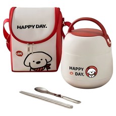 Couselect 長效保溫便當盒套組, 小狗款, 1套