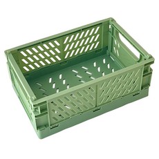 Mabso Shop 桌上型家用折疊雜物收納箱 25.3 x .16.5 x 10 cm BRP2726, 綠色L, 1個