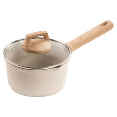 Tefal 特福 暖暖系列不沾單柄湯鍋 加蓋, 米色, 1個, 16cm