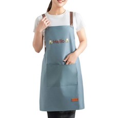 다퍼남 프리미엄 우레탄 방수 앞치마, 블루, 2개