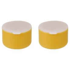 plala 韓國製矽膠多用途軟按壓迷你醬料瓶 黃色, 2個, 50ml