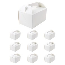 Inp 前開式切片蛋糕盒 大 20 x 14 cm, 白色, 10個