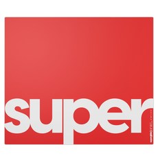 펄사 슈퍼글라이드 3 유리 마우스 패드 Type-S XL, 레드, 1개