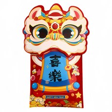 YUNMI 馬年布藝紅包袋 21.8 x 14.3cm 醒獅喜樂, 1個裝