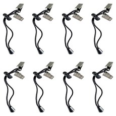 KHOOMIE 隱形褲腳防拖地束繩固定夾 5W0933 雙夾, 8個, 黑色