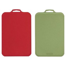 SCELLER Petit 韓國製造抗菌不易傷刀砧板, 緋紅色, 橄欖綠, 2個