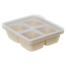 OrganicFactory 矽膠副食品分裝盒 4格, 香草, 360ml, 1個