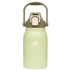 ScandinavianForest 刺蝟大握把隨行杯 MOZ-1000B, 1個, 1L, 黃綠色