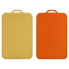 SCELLER Petit 韓國製造抗菌不易傷刀砧板, 沙芥黃, 狂熱橘, 2個