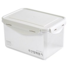 QUIDNOVI 전자레인지 냉장고 반찬 정리 직사각 밀폐용기 2350ml 화이트, 1개, 바디 + 뚜껑