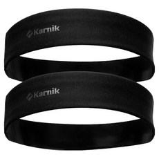 Karnik PROFIT 運動髮帶, 2個, 黑色