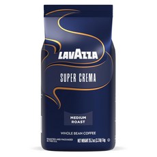 LAVAZZA Super Crema 義大利奶香咖啡全豆, 1000g, 1個, 全豆咖啡（未研磨）