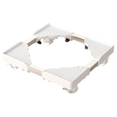 코스넬 사이즈 조절 바퀴 이동식 화분 받침대, 화이트, 1개