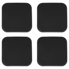 철물대장 다용도쿠션 스토퍼 실리콘 사각, 4개, 블랙