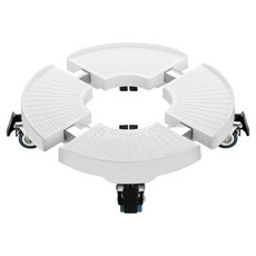 코스넬 바퀴 이동식 원형 화분 받침대, 화이트, 1개