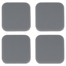 철물대장 다용도쿠션 스토퍼 실리콘 사각, 4개, 그레이