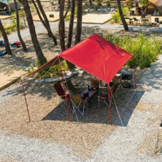 미라벨가든 300D 블랙코팅 렉타 타프, 레드