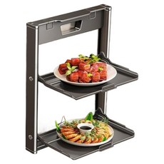 Treona 可折疊多用途吸盤式層架 廚房收納整理架, 灰色, 2層