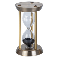 Noiwon 高級裝飾品 沙漏 6.5 x 12 cm 15分鐘, 黑色