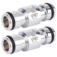 와이넷 물호스 연장용 스마트 양방향 커플링, 2개, 실버