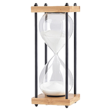 Noiwon 時尚復古風沙漏 9.5 x 25 cm 30分鐘, 木紋白2
