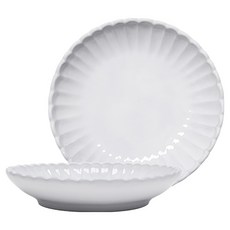 VBC CASA Incanto 扇貝義大利麵碗組 24cm VBCS004D, 白色, 1套, 義大利麵碗 2入