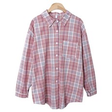 Linda Shop 女款 Blen 復古寬鬆柔美版型格紋襯衫 cpnb3198c52