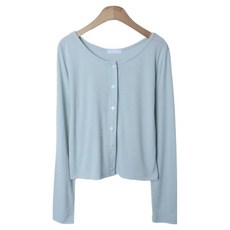 Linda Shop 女款 Miaro 羅紋修身U領開襟衫 cpcd3416k51