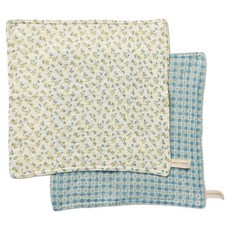 모던하우스 L 도톰한 4중지 살림 거즈행주 블루 플라워, 2개