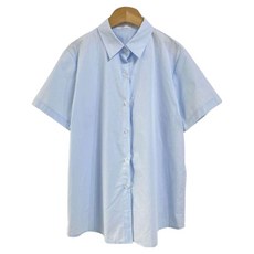 Linda Shop 女款 TRY 基本款棉質寬鬆短袖襯衫 cpnb3211k52