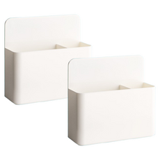 온업 자석 펜꽂이 2구, 화이트, 2개