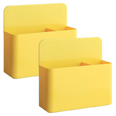 온업 자석 펜꽂이 2구, 옐로우, 2개