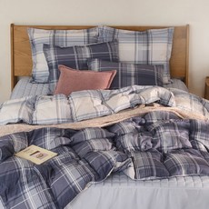 THEPLEO 鵝絨鋪棉被, 海軍藍格紋