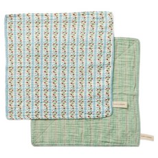 Modern House L 加厚4層家用紗布抹布 草莓條紋, 2個