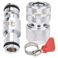 YNET 智慧雙向接頭 + 6孔黃銅連接器 + 大號軟管束帶套組, 單一顏色, 1套