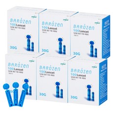 바로잰 한독 일회용 멸균 수동 채혈침 란셋, 6개, 100개입