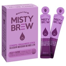 MISTY BREW 衣索比亞耶加雪菲咖啡棒, 25ml, 20條, 1盒