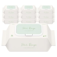 쁘띠루쥬 데일리 엠보싱 물티슈 캡형, 10개, 100매, 50g