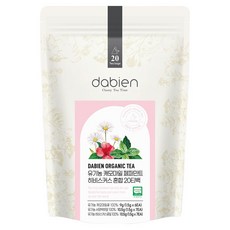 다비앙 유기농 캐모마일 페퍼민트 히비스커스 혼합티, 1.5g, 1개, 20개입