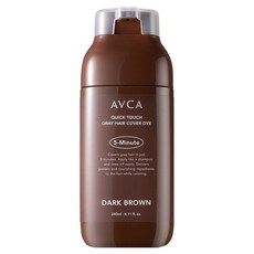 AVCA Quick Touch 5分鐘遮蓋白髮染髮劑 240ml, 深棕色, 1個