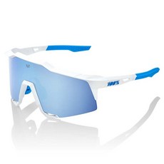 100% Speedcraft 太陽眼鏡 60007-00018, Mobistella Team White(鏡框), Hyper Blue 多層(鏡面鏡片), 1個