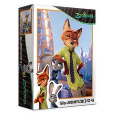 PUZZLE LIFE 迪士尼 動物方城市 拼圖 D150-49, 混合色, 1個, 150件