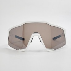 100% Speedcraft 太陽眼鏡 61001-404-03, 霧面白色(鏡框), 超級銀(鏡面鏡片), 1個