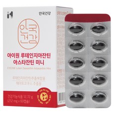 안국건강 아이원 루테인지아잔틴 아스타잔틴 미니, 60정, 12.72g, 1개