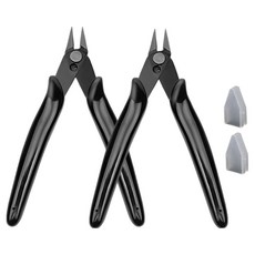 Haijeibi 塑膠模型組裝用精密斜口鉗, 黑色, 2個