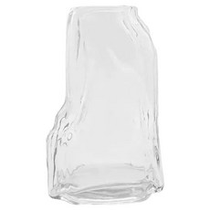 LalaHome 客廳裝飾玻璃花瓶 喇叭形, 透明