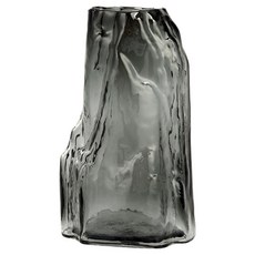 LalaHome 客廳裝飾玻璃花瓶 大號 山形, 灰色