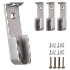 Sonjabisesang 更衣室U型衣桿插座 16mm, 銀色, 4個